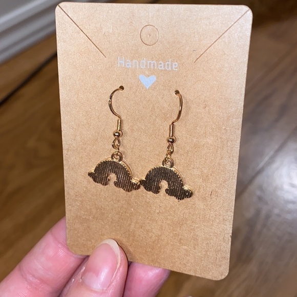 Rainbows on  Cloud Dangly Earrings Homemade - Picture 5 of 6